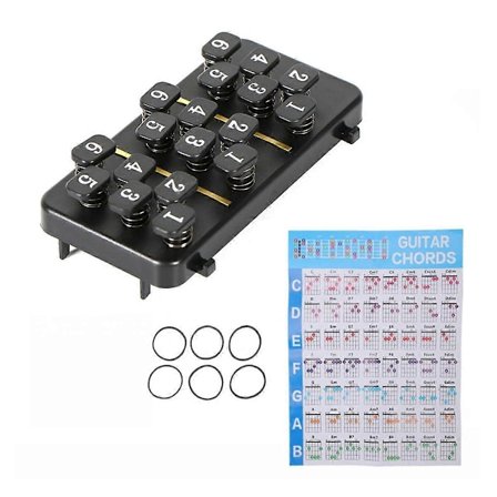 Guitar Træningshjælpepakke Guitar Akkord Assisteret Læringsværktøj 18 Knapper Et Klik Guitar Akkord til Guitarister Begyndere