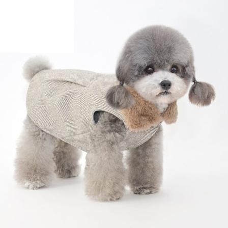 Høst og vinter Kjæledyr Vinterklær Cotton Coat Varme katteklær Gray XXL