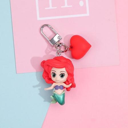 Disney Princess Anime Figur Snövit Ariel Askungen Rapunzel Aurora Belle Nyckelring Väska Nyckelring Barnleksak Födelsedag Gifta A 4