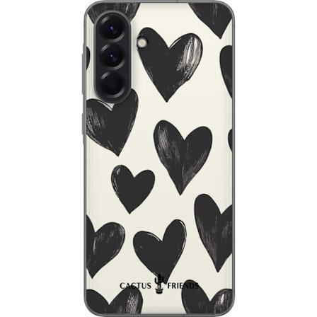 Kompatibel Mobilcover til Samsung Samsung Galaxy A56 Cactus and Friends - Bold Black Love Pattern