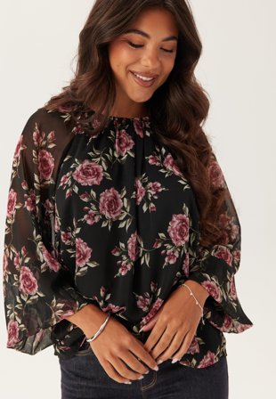 BUBBLEROOM-Raglan Chiffong Blouse-XL