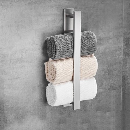 Vägghängd handdukshylla Rostfritt stål Mattsvart