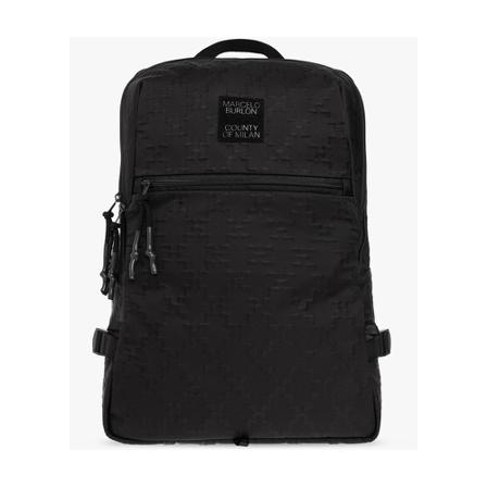 Marcelo Burlon Monogrammed Rugzak , Zwart , Heren , Maat: ONE Size Rugzakken