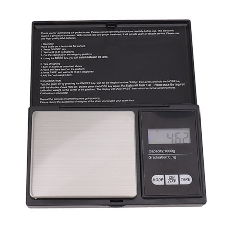 Smykkervekt LCD-skjerm 0,01 g til 1000 g Høy nøyaktighet Enhetskonvertering Digital lommevekt for familiekjøkkenkafé