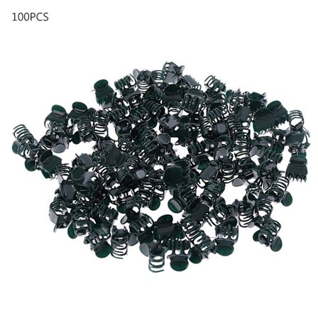 100 Stycken Växtstöd Clips Trädgårdsväxt Clips Återanvändbara Växtstöd Clip för Stöd av Vinrankor Trädgårdsblommor Tomater