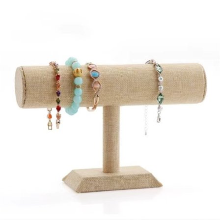 Armbandshållare Display, Sammets Scrunch Organizer, T-Bar Displayhållare Organizer, Smycken Armband Display Stativ, Scrunchies, Armband Klocka Hållare