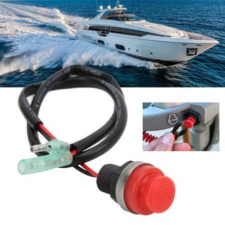 Universell drepe-stoppbryter for båtmotor, vanntett motorstoppbryter, start-stopp-knapp, erstatning med sikkerhetsline for påhengsmotor, slitesterk