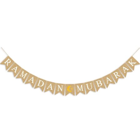 Ramadan Kareem Ornament Eid Mubarak Linne Banner - high quality