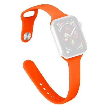 KALEBOL Silicone Watch Band Apple Watch Series 10 46mm Replacement Strap - Orange