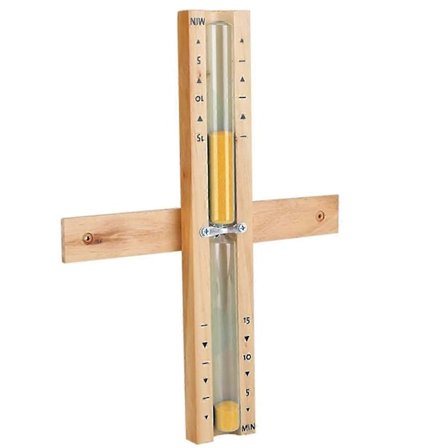 Sauna Timer 15-Minutters Timeglas - Roterbart Sandur i Træ til Infrarøde, Damp- & Tøndesaunaer, Saunatilbehør