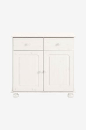 Loft24 - Sivupöytä, jossa on 2 ovea Mette - Valkoinen - Senkit & sivupöydät - - Homeroom