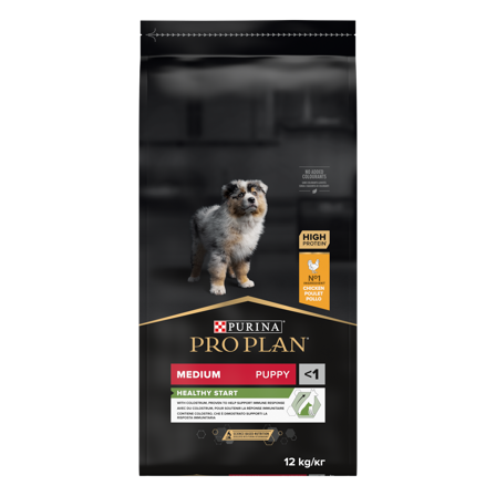 Purina Pro Plan - Puppy Healthy Start Medium tørrfôr til valper 12 kg - Hund - Hundefôr & hundemat - Tørrfôr for hund - ZOO.no
