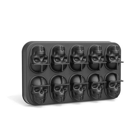 Stor realistisk silikone kranie kageform DIY bage kageform til Halloween gaver 10 kranier