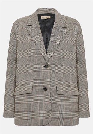 Soyaconcept - Pepitarutete, vevet dressjakke i beige / rutete for damer i størrelse 46 - Cellbes