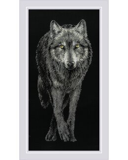 Broderikit Billede Mægtige ulv - Riolis