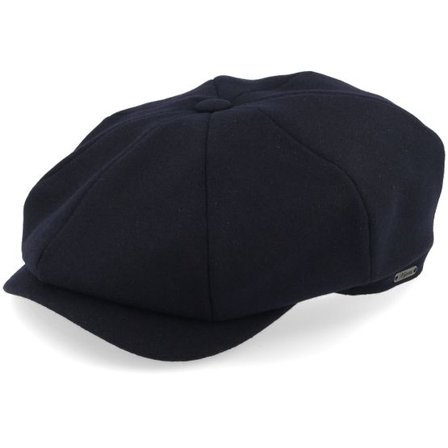 Wigéns - Blå flatcap Keps - Retro Cap Dark Blue Newsboy Flat Cap @ Hatstore