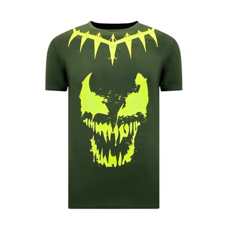 Local Fanatic T-Shirt Med Tryck Venom Face Neon grön, Herr, Herr, Storlek: L
