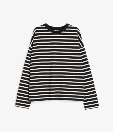 Randig topp | Svart | Dam | Kappahl