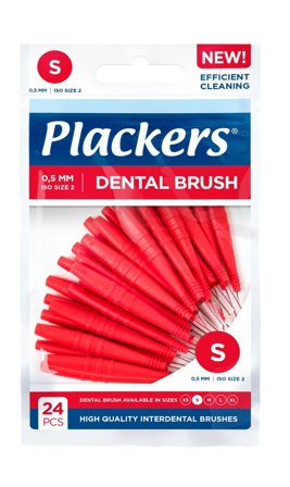 Plackers Dental Brush mellomromsbørste 0,5 mm S, 24 stk