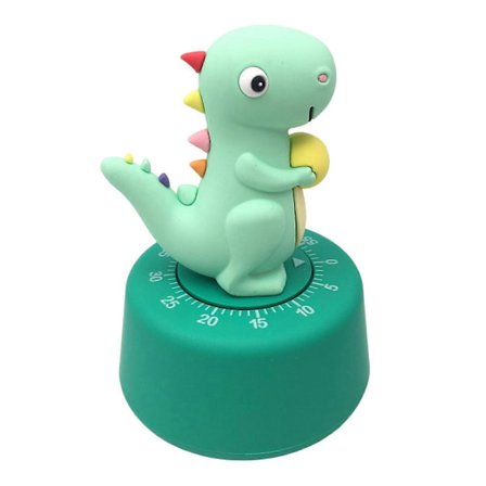Kjøkken Dinosaur Form Mekanisk Timer Energibesparende og Miljøvennlig Timer for Baking Steking Koking av Egg (Fww)