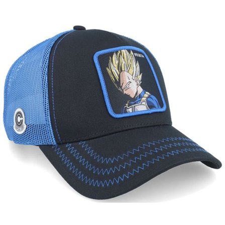Capslab - Svart trucker Keps - Dragon Ball Vegeta Blue/Black A-Frame Trucker @ Hatstore