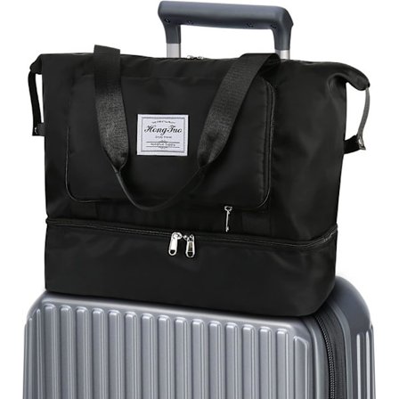 Stor Foldbar Rejsetaske, Sportstaske med Skoafdeling