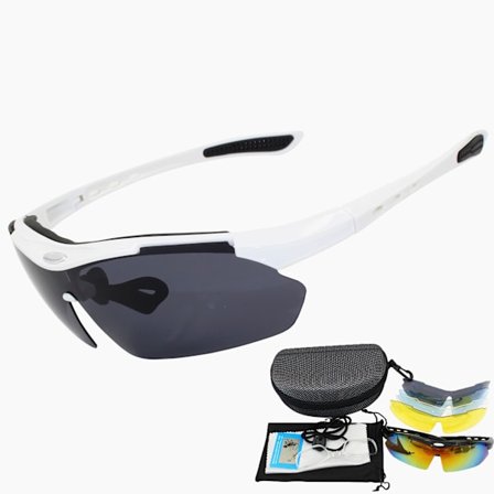 Polariserte Sykkelbriller med 5 Utbyttbare Linser TR90 Ramme Menn og Kvinner Sports Sykling MTB Sportsbriller