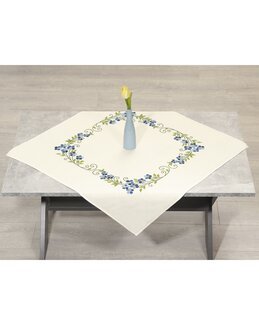 Broderipakke Duk Blå Blomster - Duftin