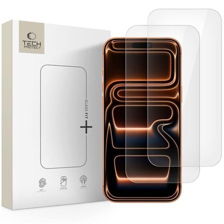 Tech-Protect Glass Fit+ 2-pak hærdet glas til iPhone 16 Pro Max / 17 Pro Max - transparent
