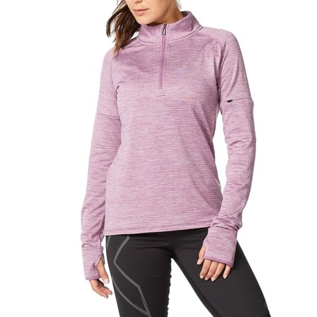 2XU Women's Ignition 1/4 Zip Women long-sleeved training tops Pink M