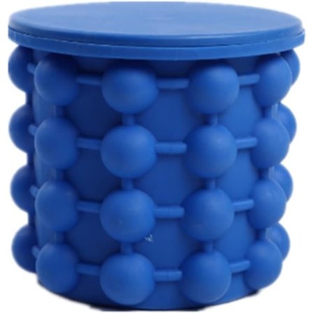 Bärbar Silikon Ismaskin Snabbkylande Ishink Isbitsform Rund Förvaringshink Med Tätt Lock