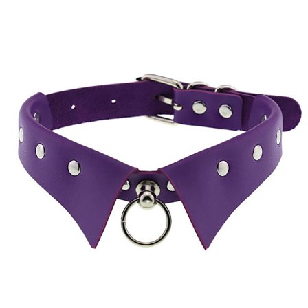 Läder Choker Punk Krage Dam Nitar Dubbade Chocker