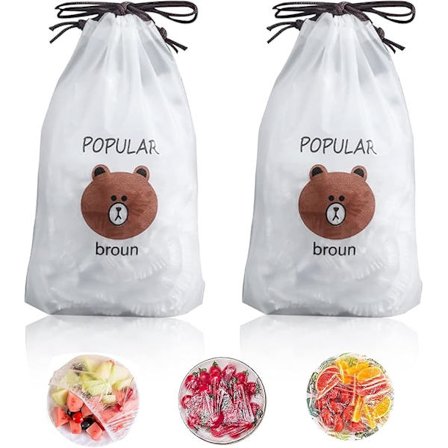 200 Återanvändbara elastiska förslutningsbara matförvaringspåsar, vattentäta, kompatibla med olika märken [JSR]