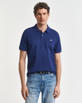 GANT - Klassisk piquéskjorte i regular fit til herre persian blue