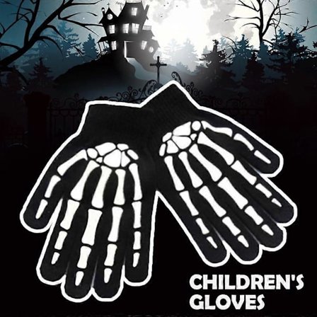 Skelet-handsker med fuld finger til motorcykel, cykling, mekanikere, goth