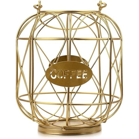 Kaffekapselkurver, kaffeoppbevaringskurv for benkeplate, kaffepod-oppbevaring, holder, kaffetilbehør