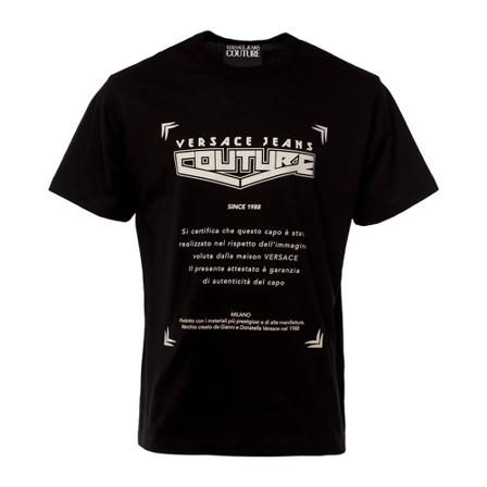 Versace Jeans Couture T-Shirts , Zwart , Heren , Maat: L