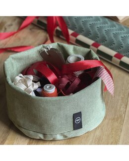 Förvaringskorg av textil Grön - ø 20cm - Recycled by Wille