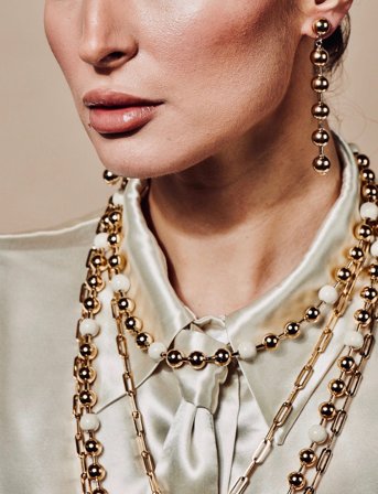 Bud to rose Eclipse Earring Silver - Gold - ONE SIZE