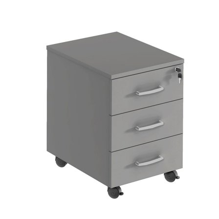 DENORD DESIGN Hurts mobil 3 lådig, djup 450mm grå - Lyreco - Kontorsmöbler och inredning - Bord och hurtsar - Hurtsar