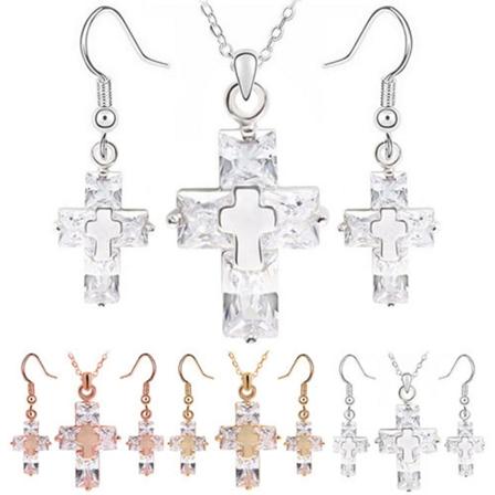 Forgyldt SET østrigsk krystal SILVER