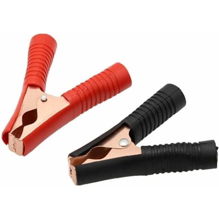 2 st Elektriska krokodilklämmor 100A Isolerad Strömklämmor Bilbatteri