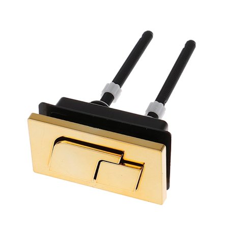 Dual Flush Toilettank Guld 48mm/58mm knap rund toilet