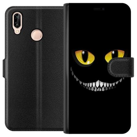 Huawei P20 lite Tegnebogsetui Øjne I Mørk Sort