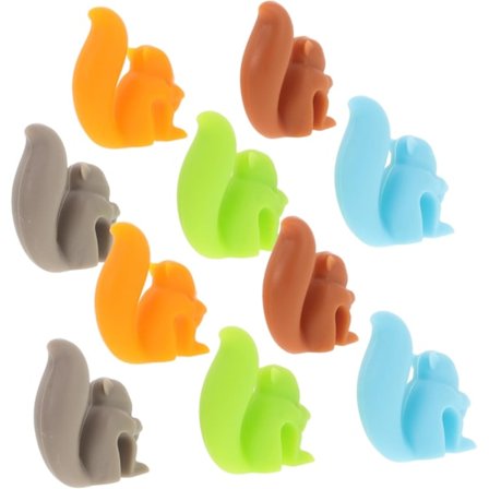 Søde Silikone Teposeholdere 10 stk. Egern Drikkemarkører Personlig Kop til Teelskere