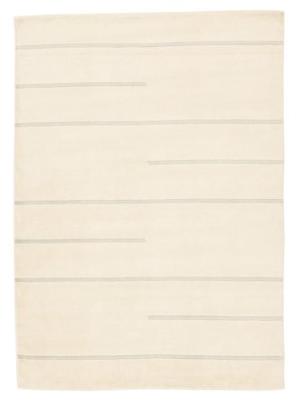 Handloom Pattern Matta 170X240 Beige/Gul Ull, Indien