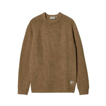 Carhartt Wip Round-neck Knitwear , Bruin , Heren , Maat: L Truien & Vesten