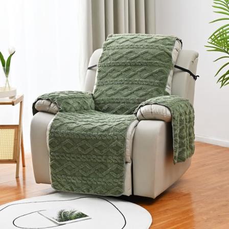 IC Paksuuntunut kaksinkertainen jacquard T-muotoinen topattu sohvanpäällinen Harmaa Yhden istuttavan sohvan suojus