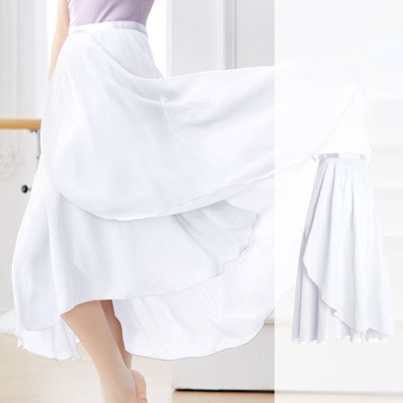 Ballet skjørt Langt skjørt HVITT