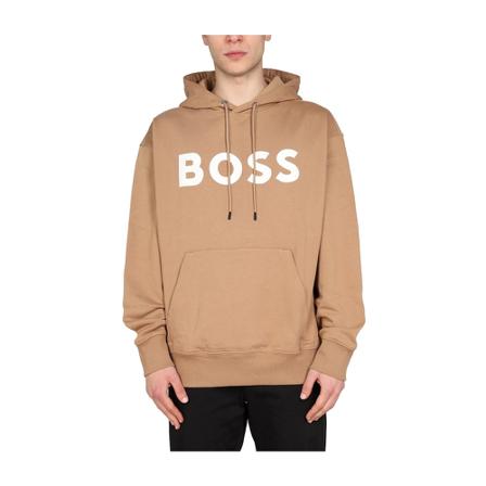 Hugo Boss, Sweatshirt With Logo Beige, Heren, Maat:XS